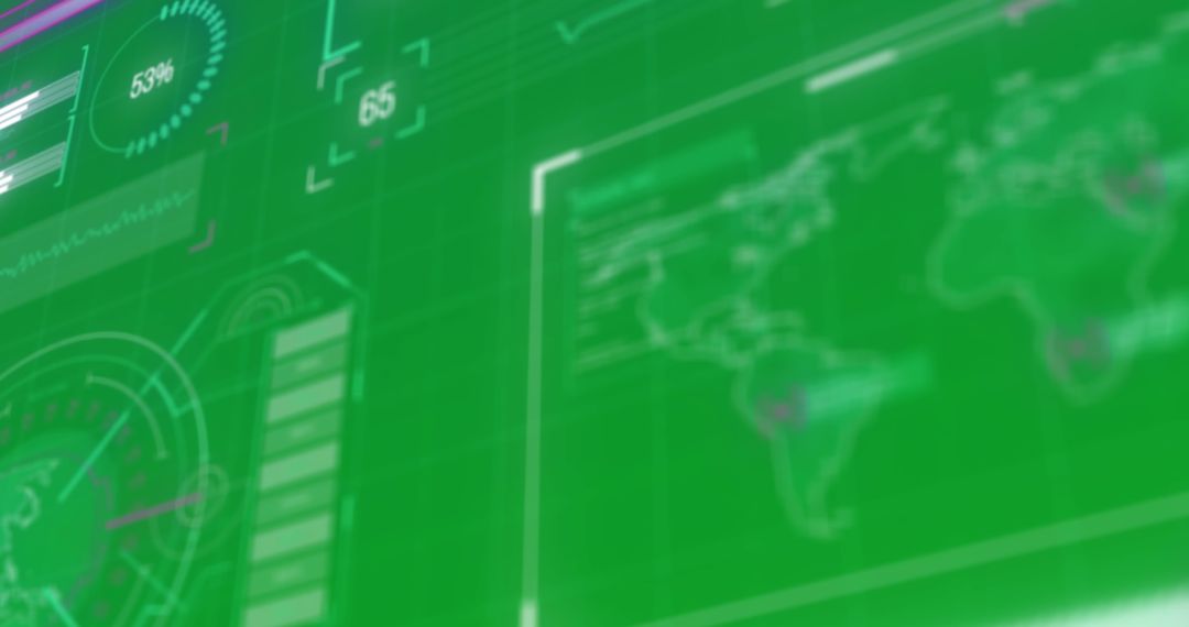 Digital Interface Showing Global Data Processing - Free Images, Stock Photos and Pictures on Pikwizard.com