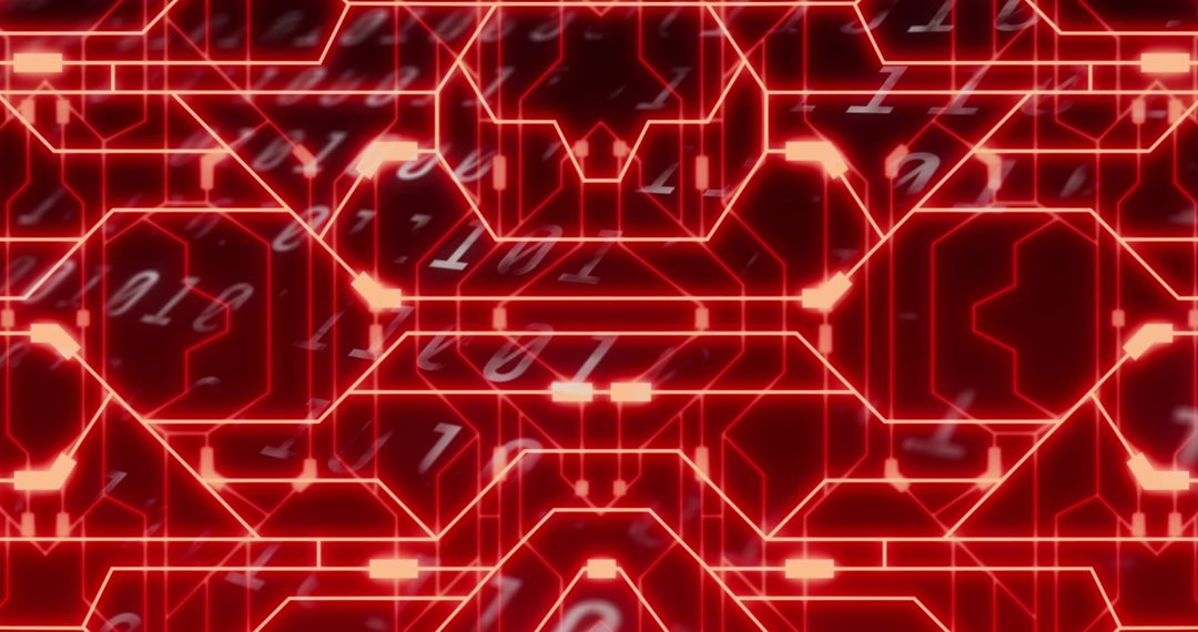 Futuristic Data Processing Circuitry with Moving Patterns