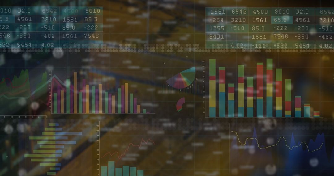 Digital Dashboard with Data Analysis Charts and Graphs
