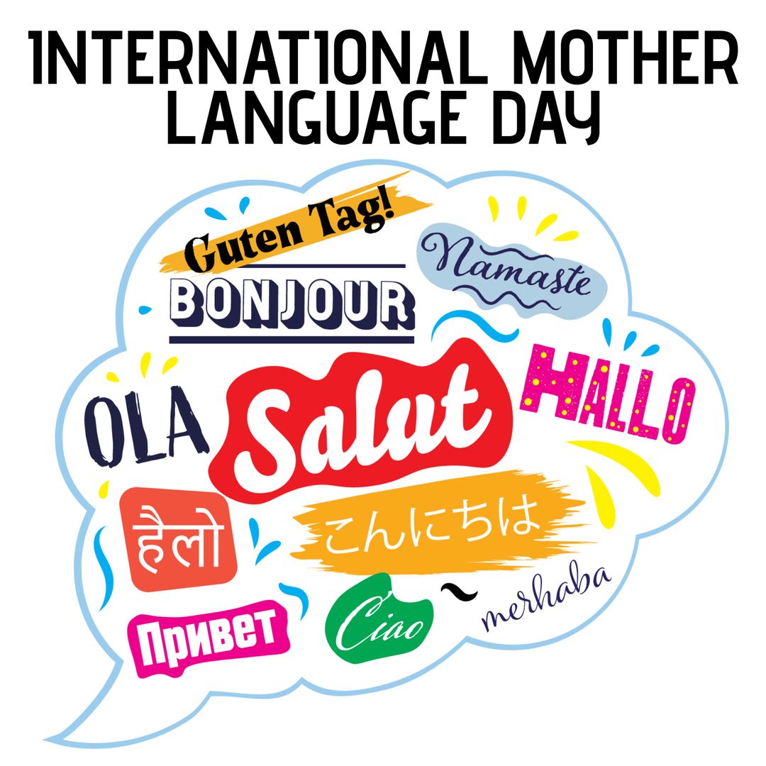 International Mother Language Day Multilingual Greetings Concept