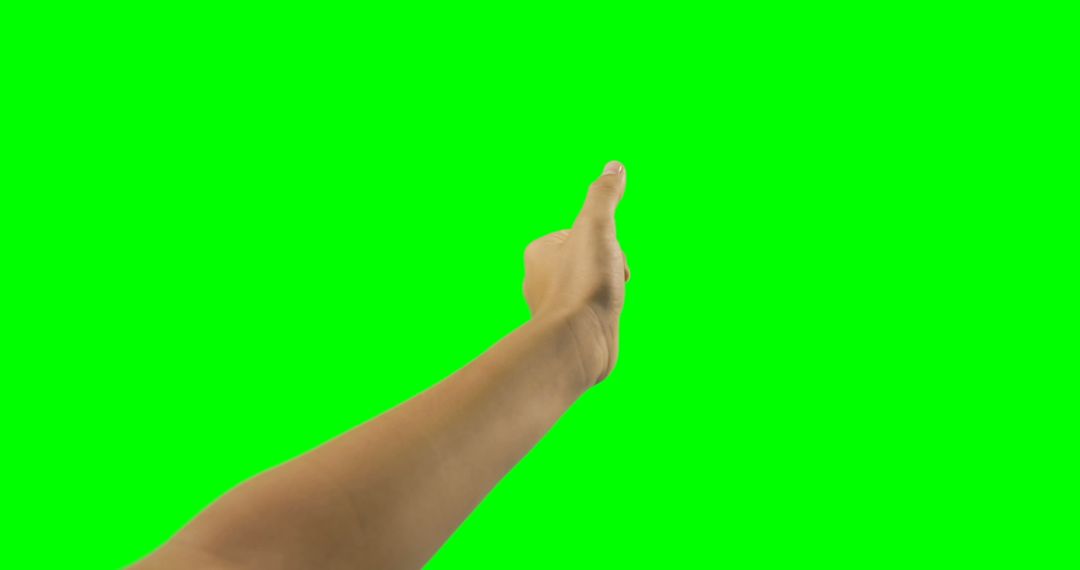 Hand Pointing Gesture Isolated on Green Background - Free Images, Stock Photos and Pictures on Pikwizard.com