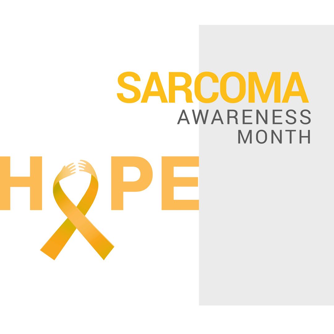 Sarcoma Awareness Month Design with Yellow Ribbon