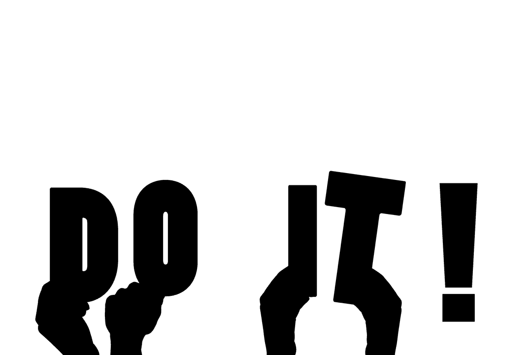 Inspiring Do It Message Held by Hands Transparent Design