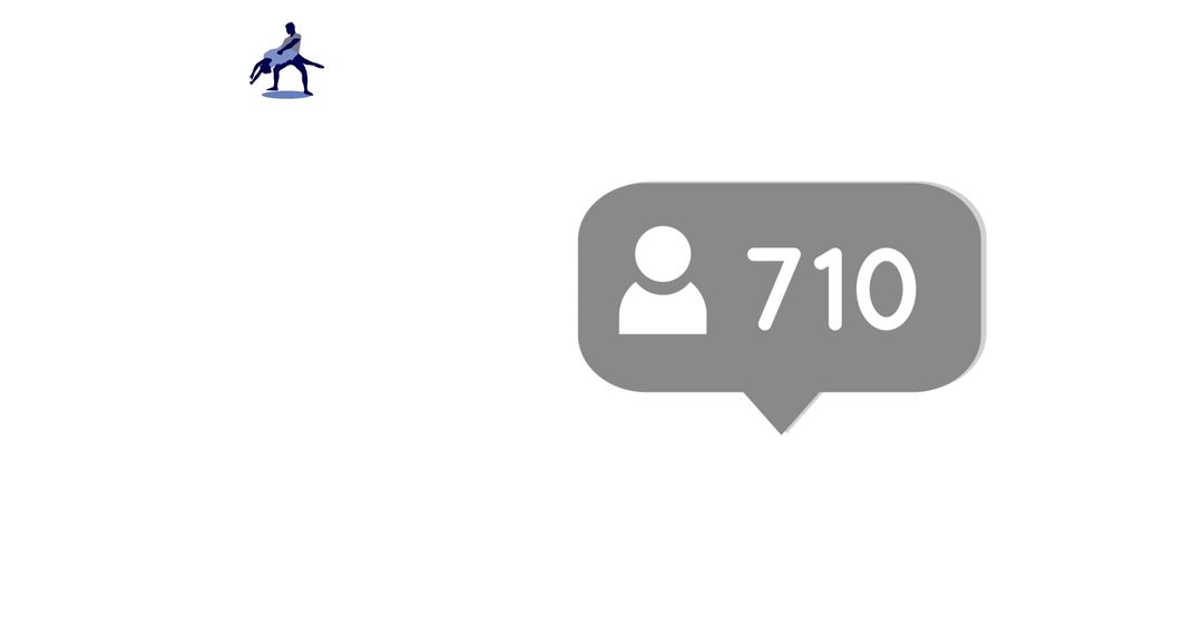 Digital Social Media Follower Icon with Count