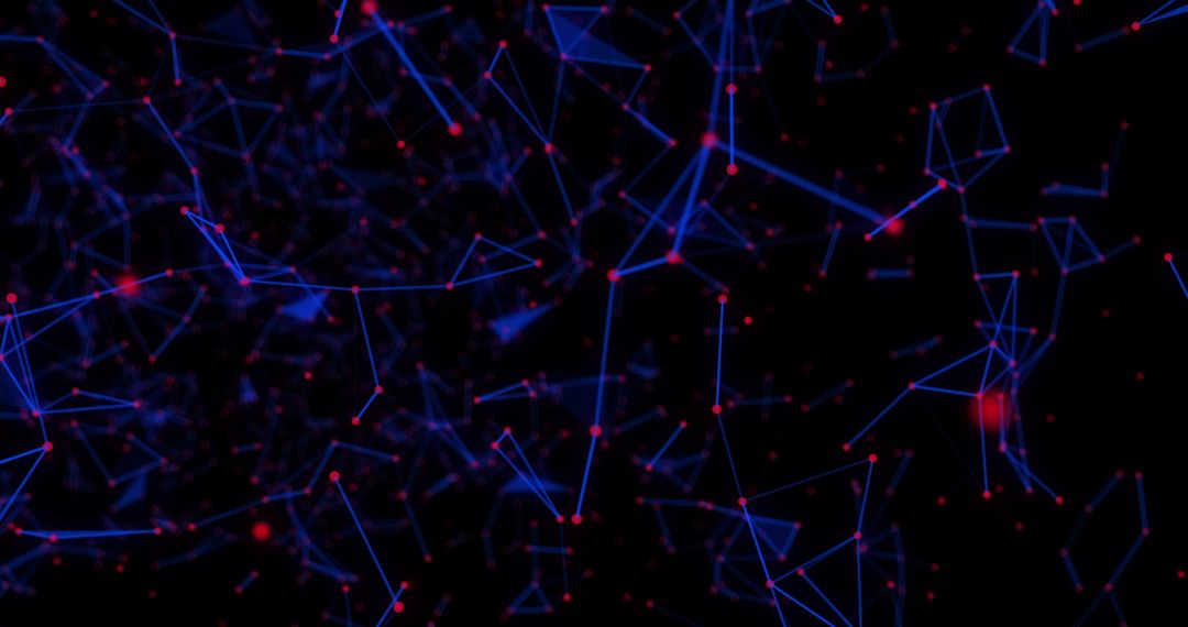 Futuristic Network Visualization with Lines and Nodes