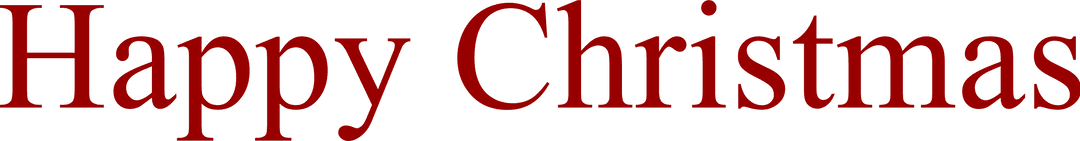 Festive Happy Christmas Text Design on Transparent Background