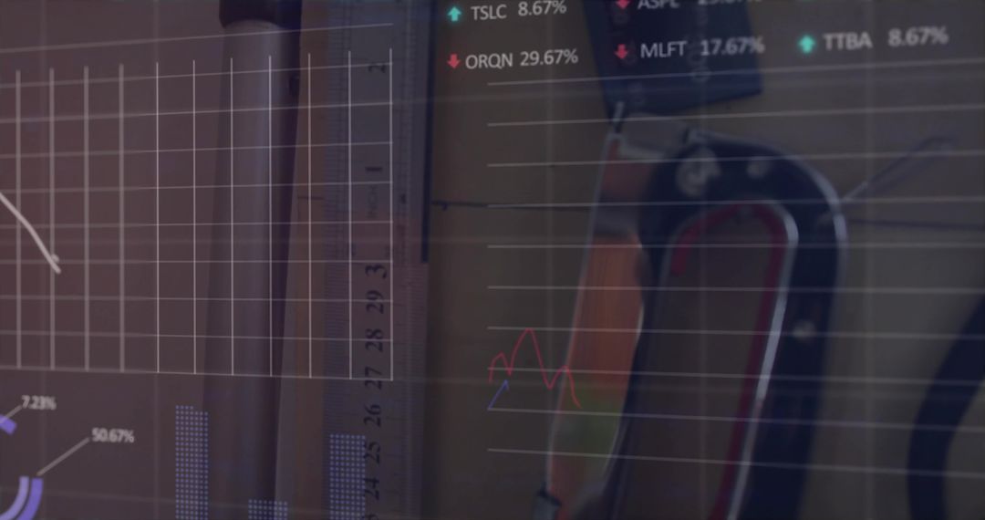 Carabiner Pair on Pegboard with Digital Data Overlay