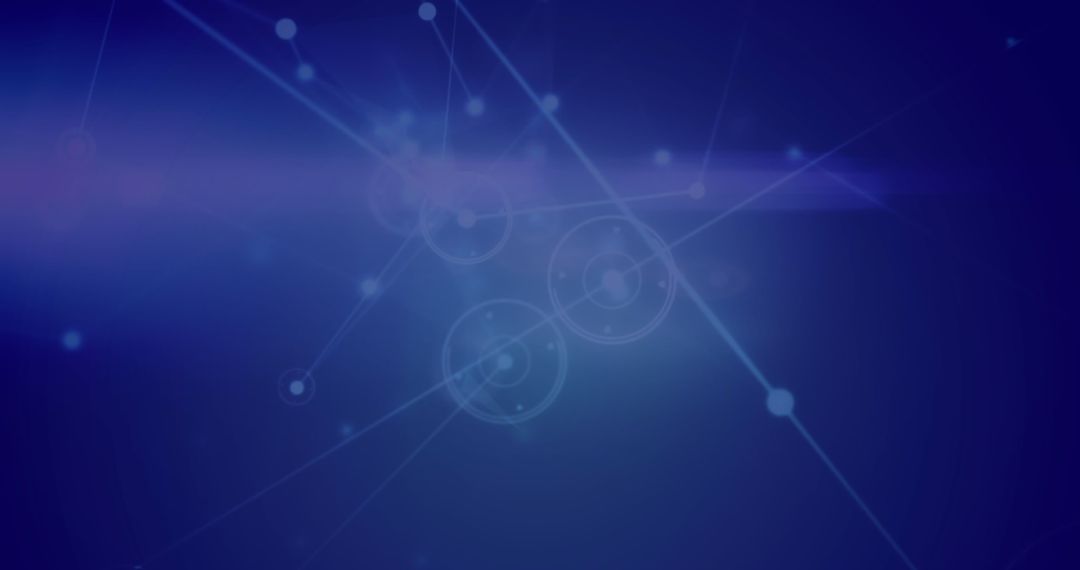 Abstract Network Technology on Blue Background