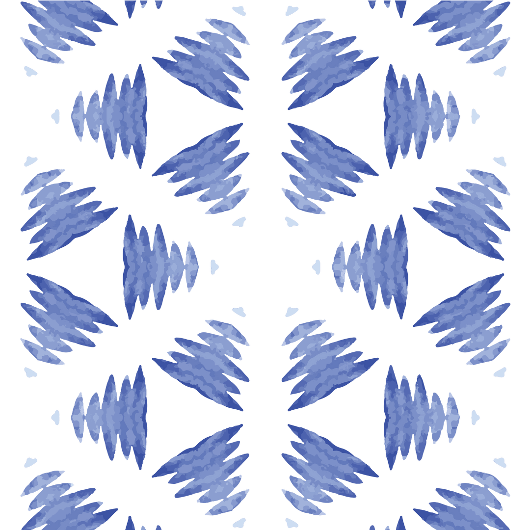 Geometric Blue Stripes Abstract Pattern on Transparent Background