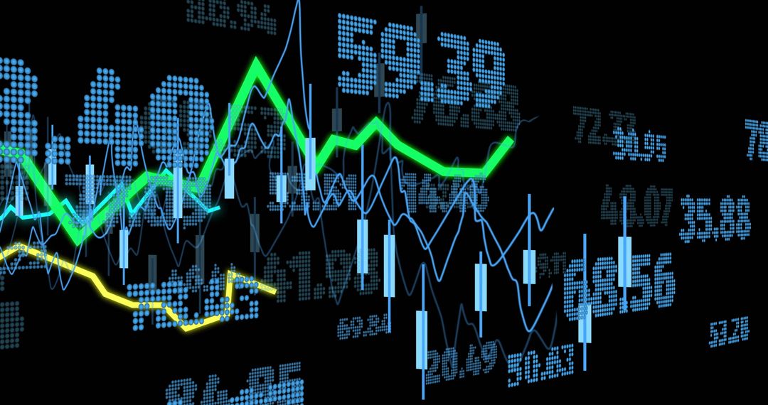Dynamic Financial Trading Data with Candlesticks and Trend Lines