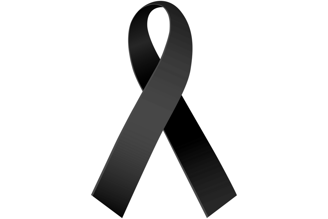 Black Ribbon on Transparent Background for Mourning, Awareness Events - Download Free Stock Images Pikwizard.com