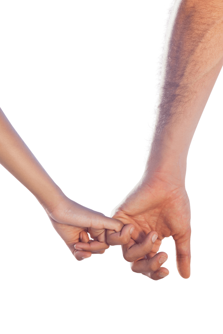 Transparent Hands Intertwined Showing Connection and Love