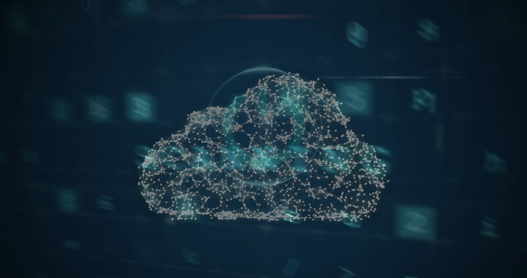Digital Cloud Technologies with Cybersecurity Visuals
