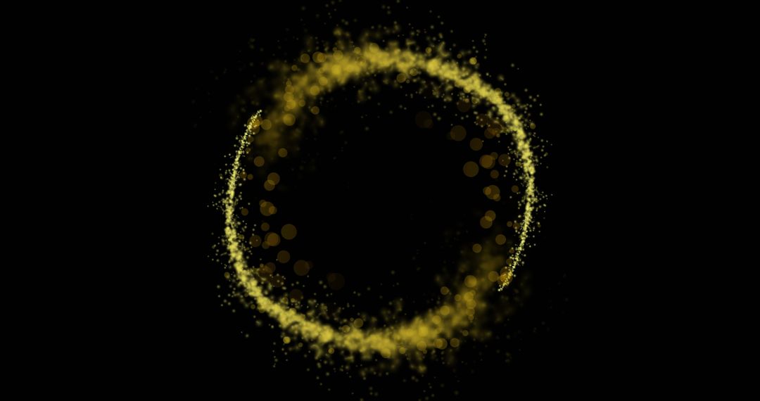 Glowing Yellow Light Trail Creating Dreamy Halo Effect