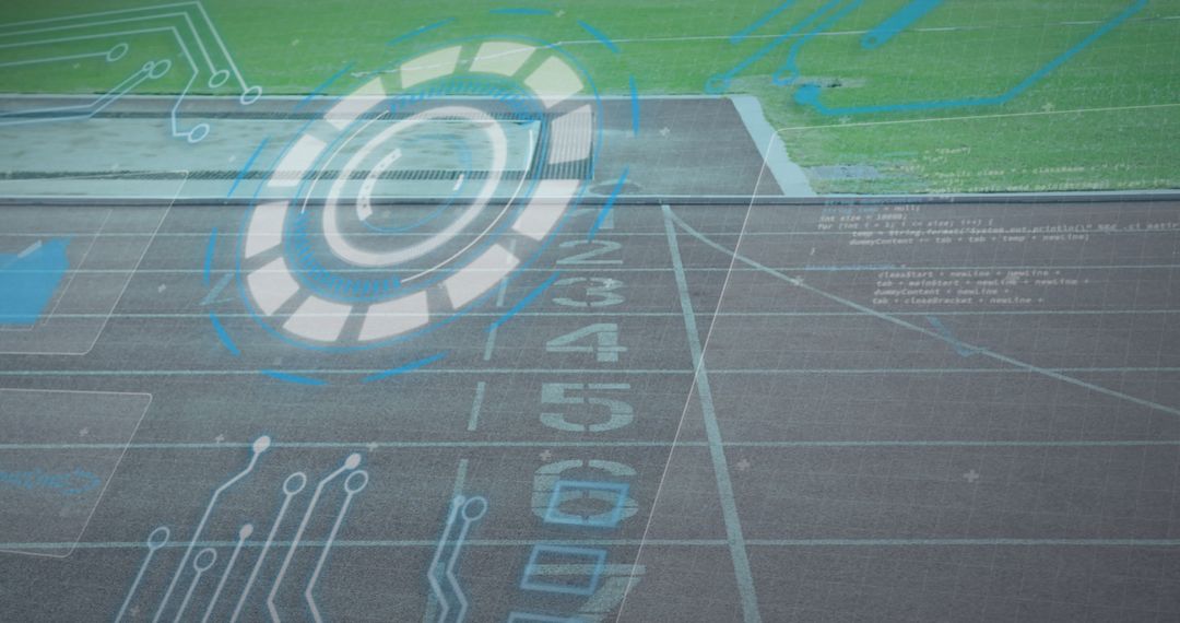 Technology Integration with Running Track and Digital Graphics