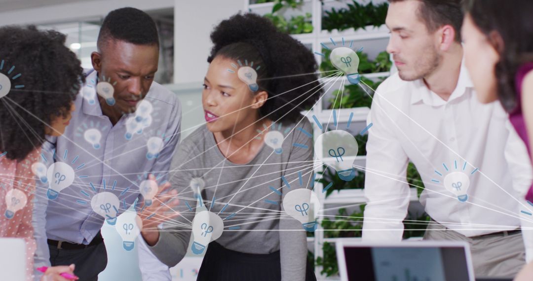 Diverse Team Collaborating on Innovative Business Solutions