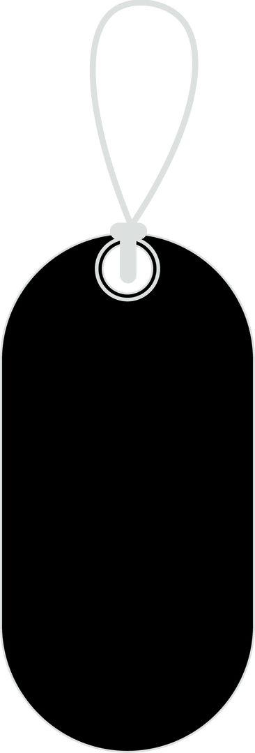 Round Transparent Label Design with Hanging Line