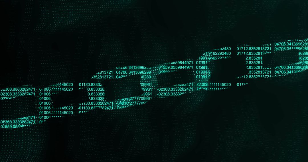 Blockchain Data Processing Overlay on Black Background