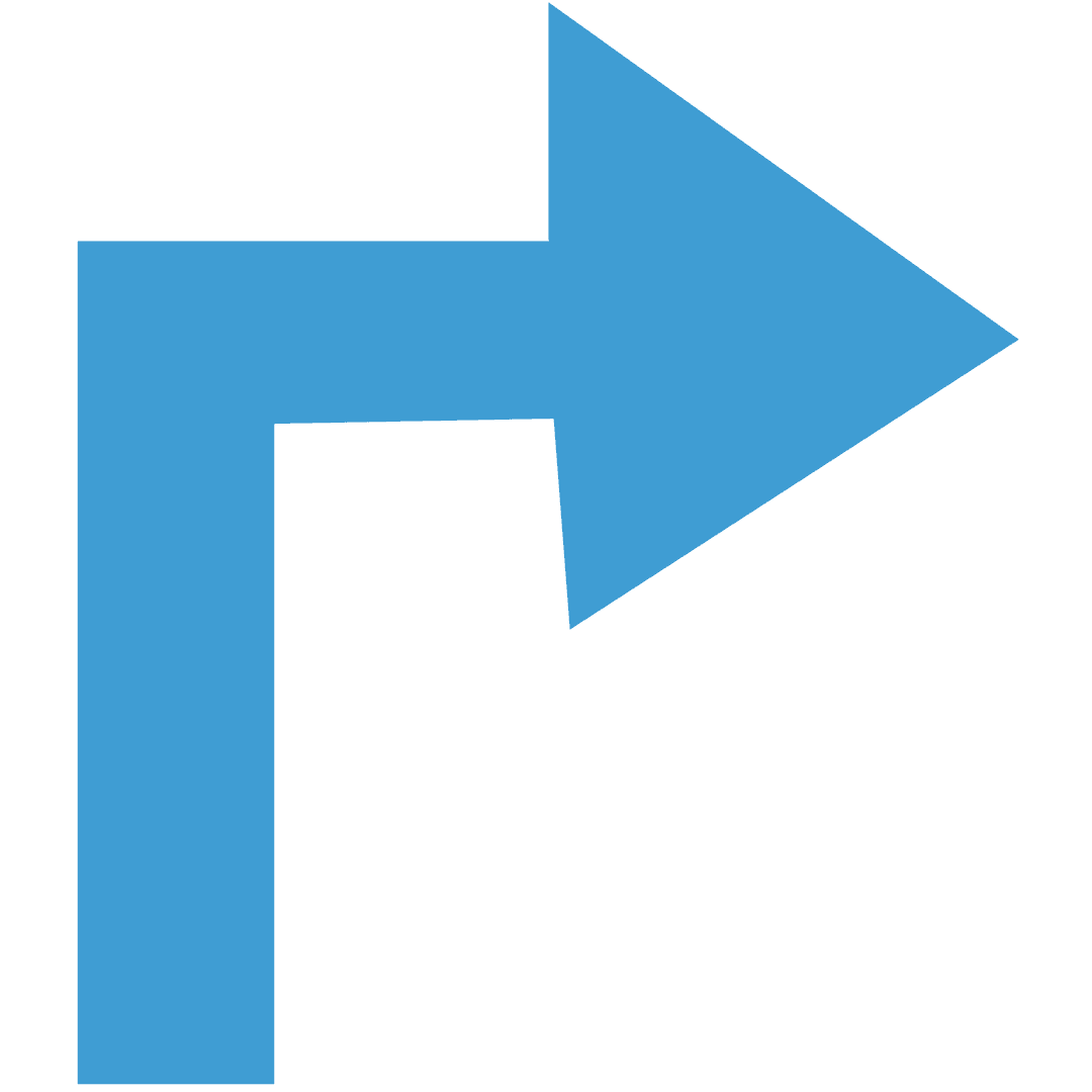 Blue Arrow Pointing Appearance on Transparent Background