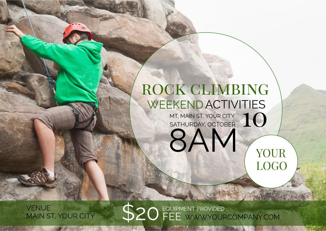 Exciting Rock Climbing Adventure Promotion Poster