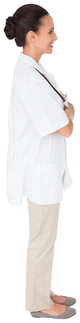 Confident Nurse in Uniform Transparent Cutout