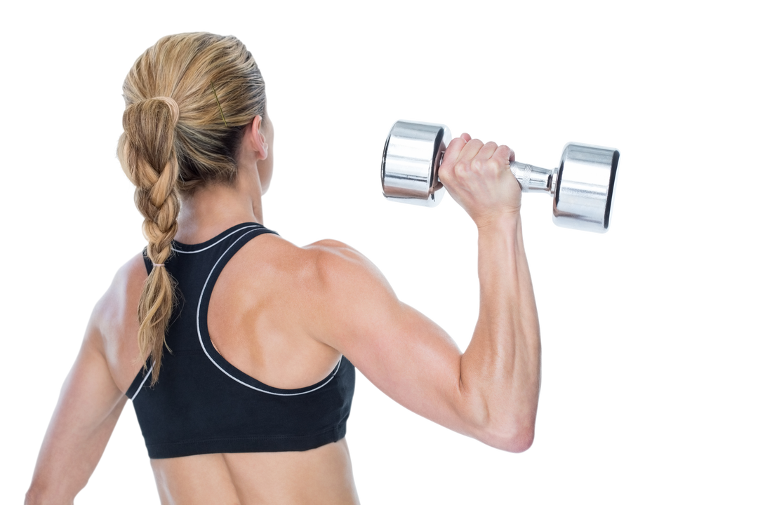 Female Weightlifter Exercising with Dumbbell on Transparent Background - Download Free Stock Images Pikwizard.com