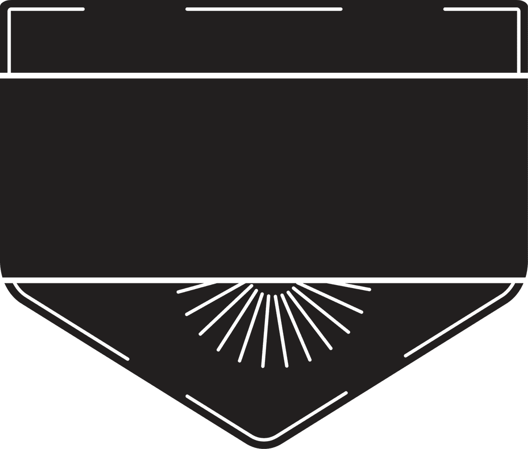 Black Tag Design Template with Transparent Background