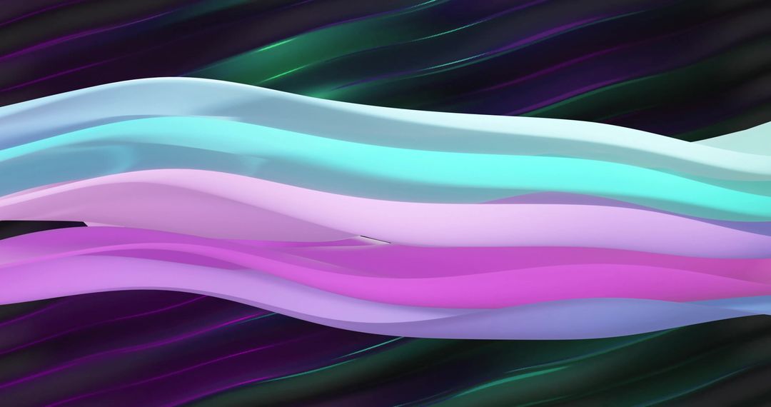Elegant Flowing Waves in Multicolored Abstract Design