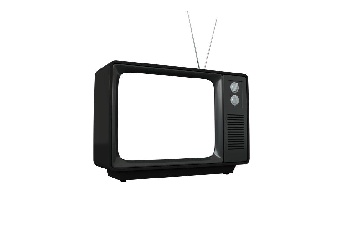 Transparent Digital Illustration of Old TV with Copy Space on Screen - Download Free Stock Images Pikwizard.com