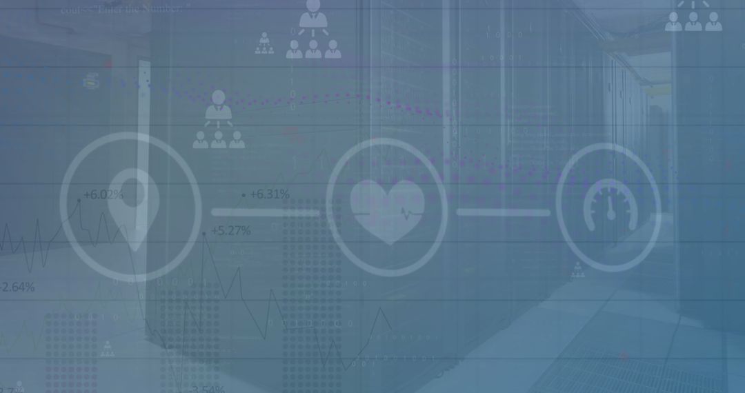 Analyzing Healthcare Data in Server Room with Digital Overlay
