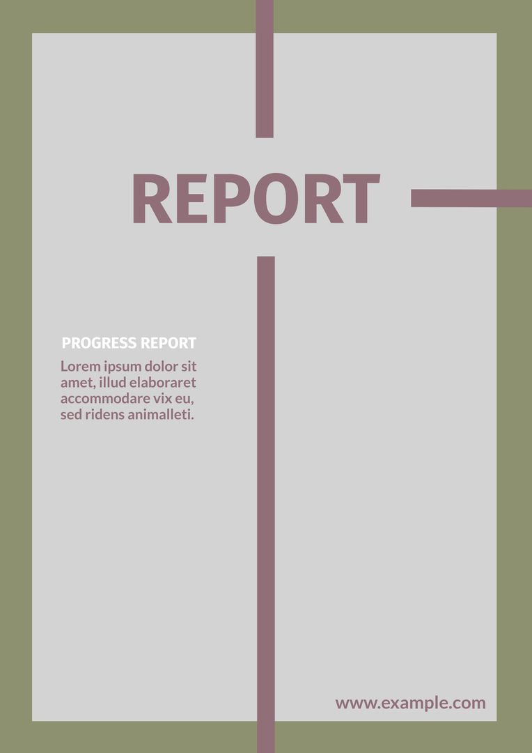 Minimalist Professional Report Cover Design with Modern Elements