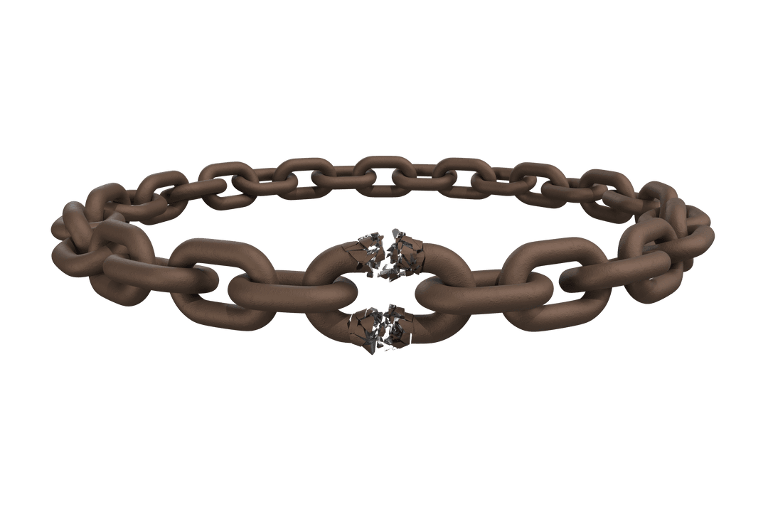 3D Transparent Circular Metal Chain with Broken Links - Download Free Stock Images Pikwizard.com