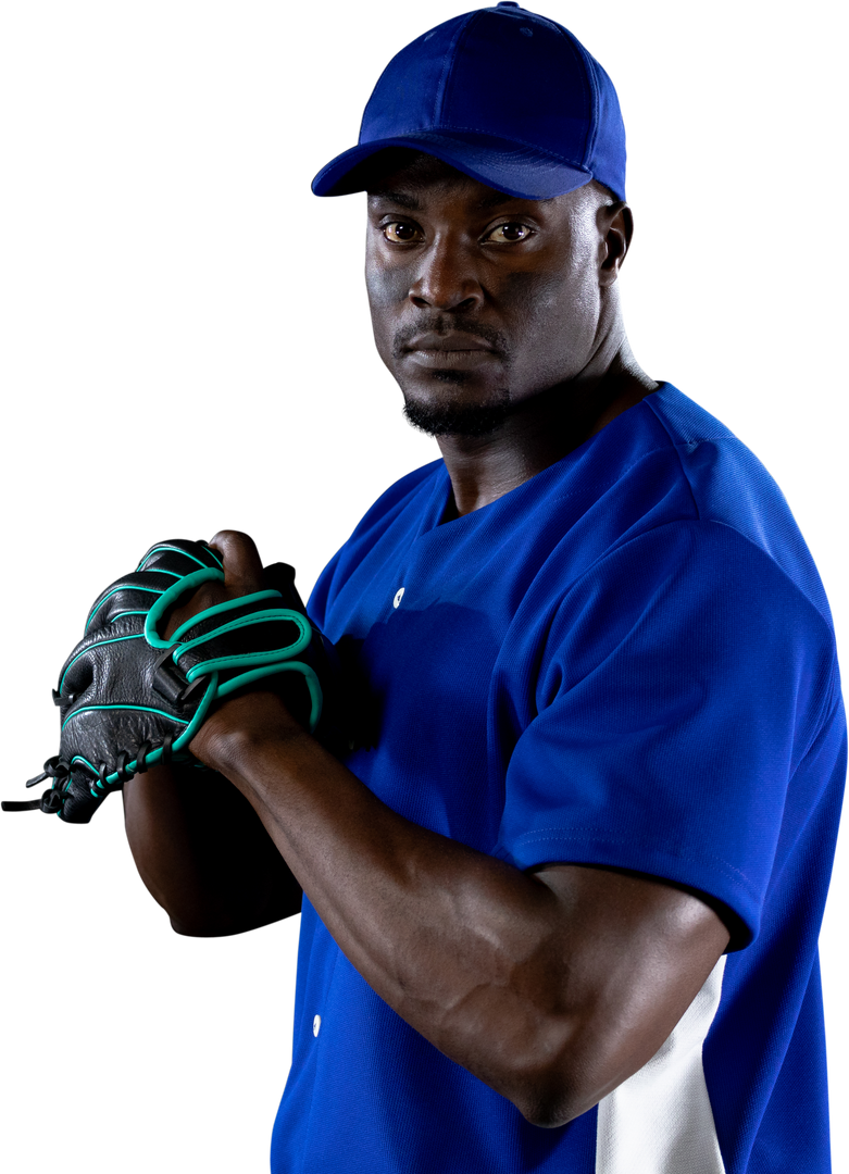 Transparent African American Male Baseball Pitcher Preparing to Throw Pitch - Download Free Stock Images Pikwizard.com