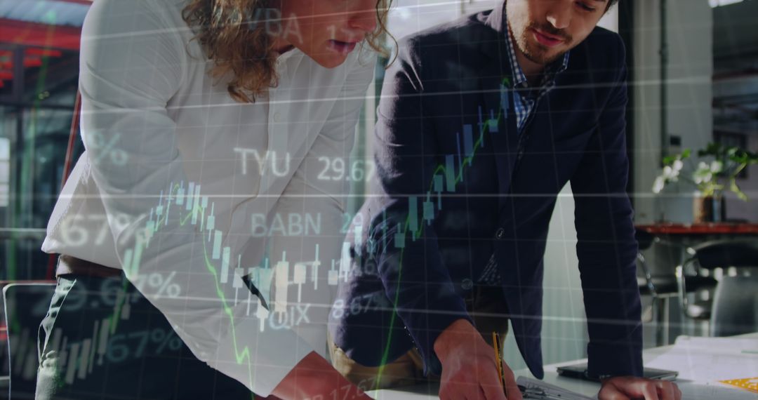 Businessmen Analyzing Finance Data Collaboration and Strategy