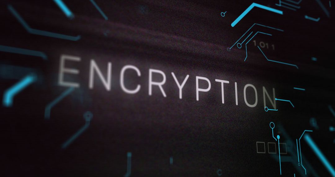 Abstract Encryption Concept with Digital Interface Elements