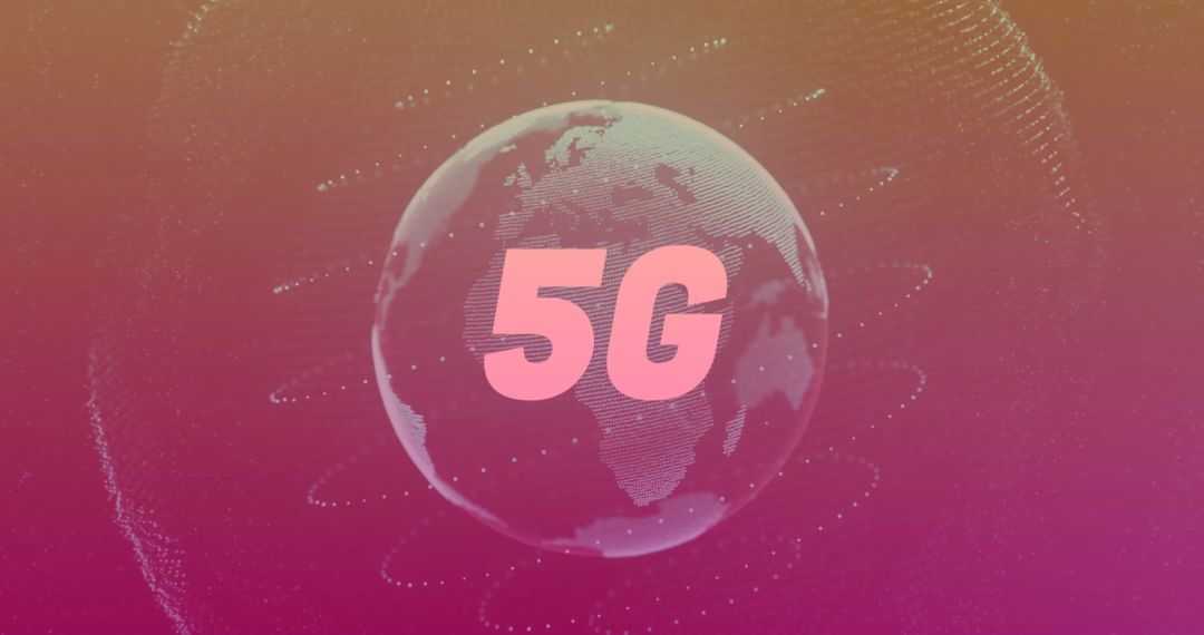 Global 5G Technology Concept with Digital Globe