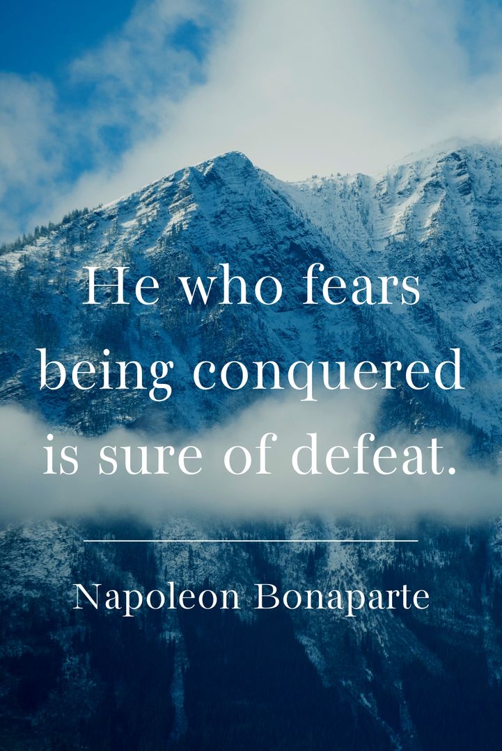 Inspirational Napoleon Bonaparte Quote over Mountain Background - Download Free Stock Templates Pikwizard.com