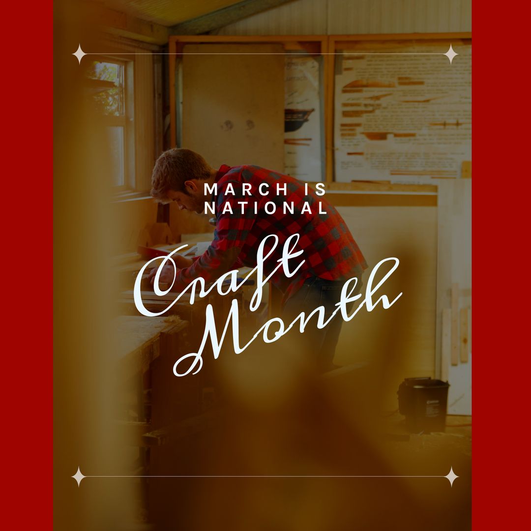 Craftsman Skillfully Creating in Workshop for National Craft Month