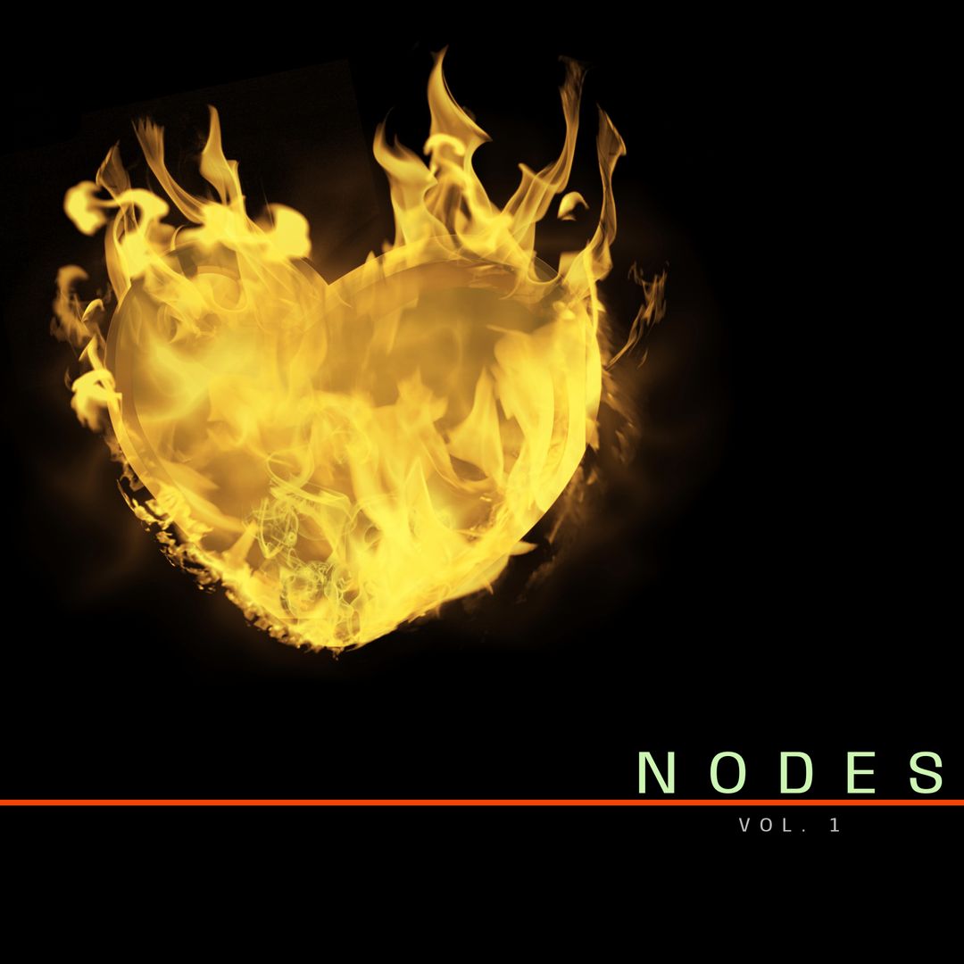 Nodes Vol. 1 Glowing Heart Graphic on Black Background - Download Free Stock Templates Pikwizard.com