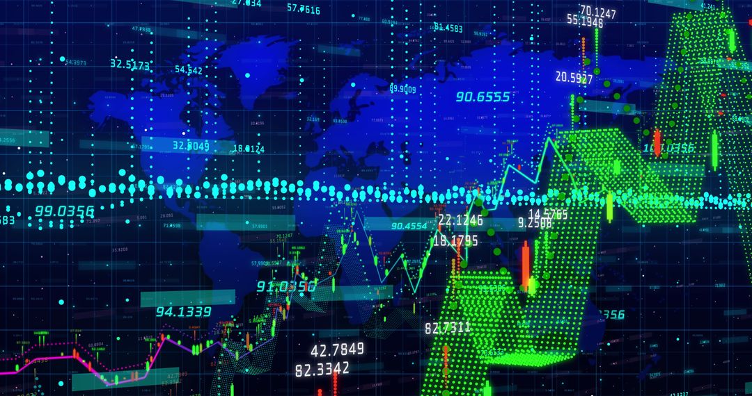 Global Stock Market Data Flow with Digital Interface
