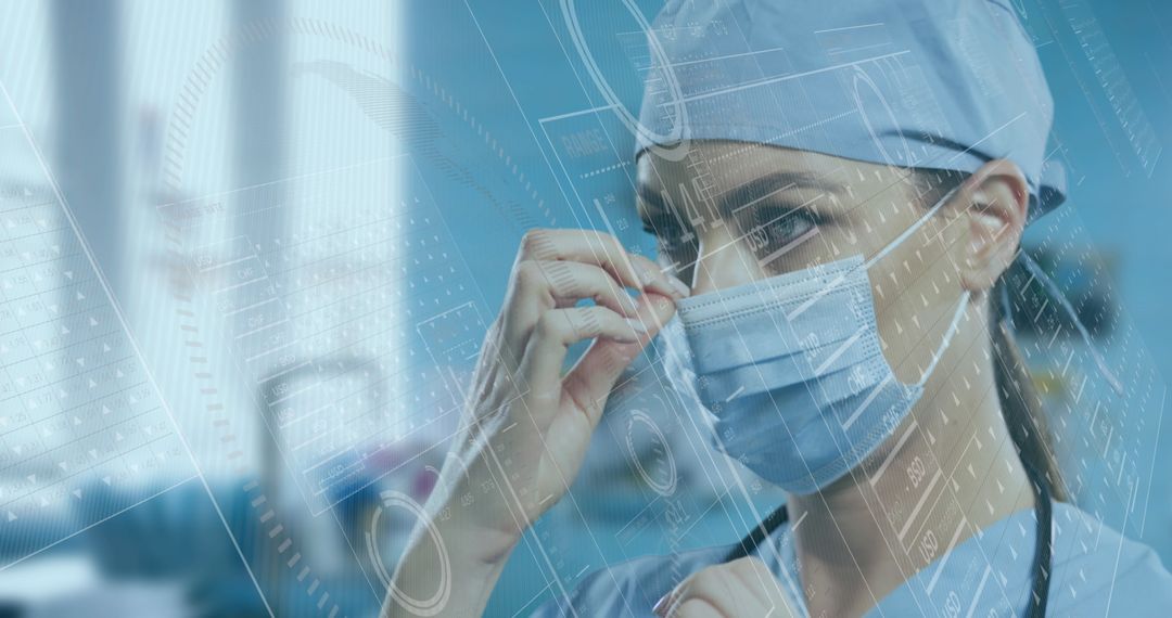 Healthcare Professional Preparing for Surgery with Advanced Technology