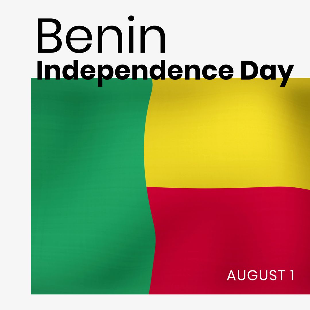 Benin Independence Day Celebration with National Flag