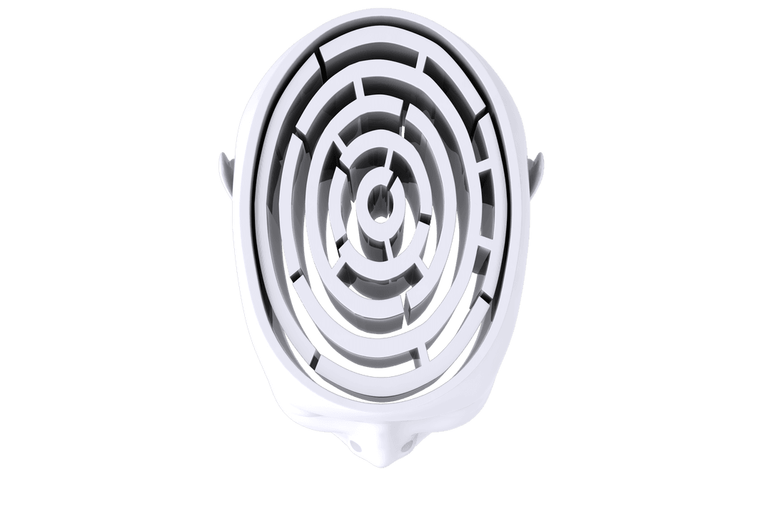 Abstract White Human Head Maze Illustration on Transparent PNG