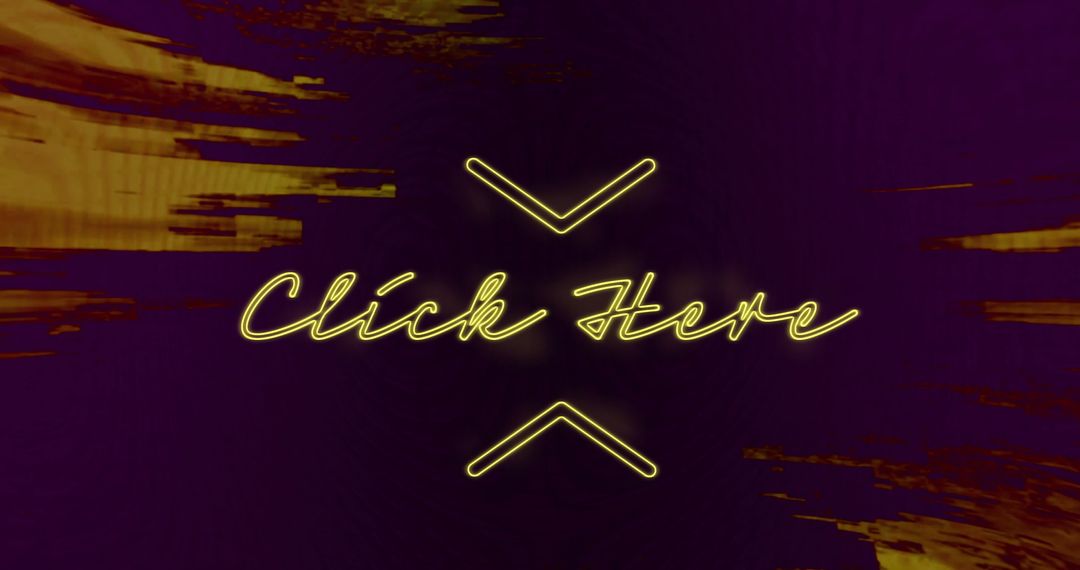 Neon Click Here Button with Futuristic Cyberpunk Style