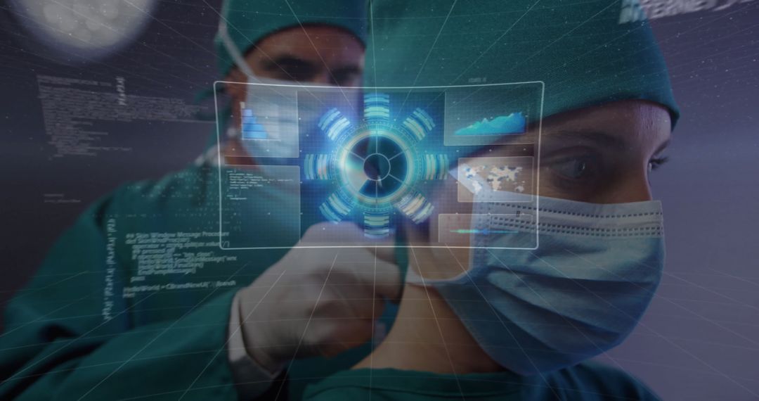 Digital Interface Over Surgeons in Operating Theater