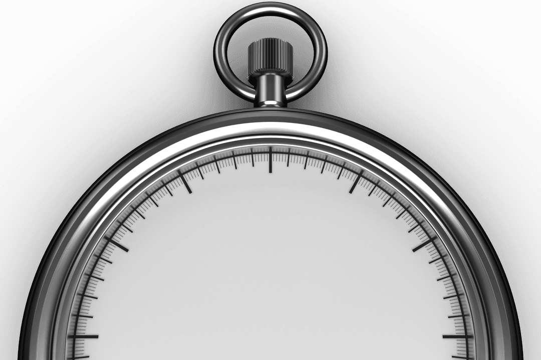 Minimalistic Transparent Pocket Watch on Black Background