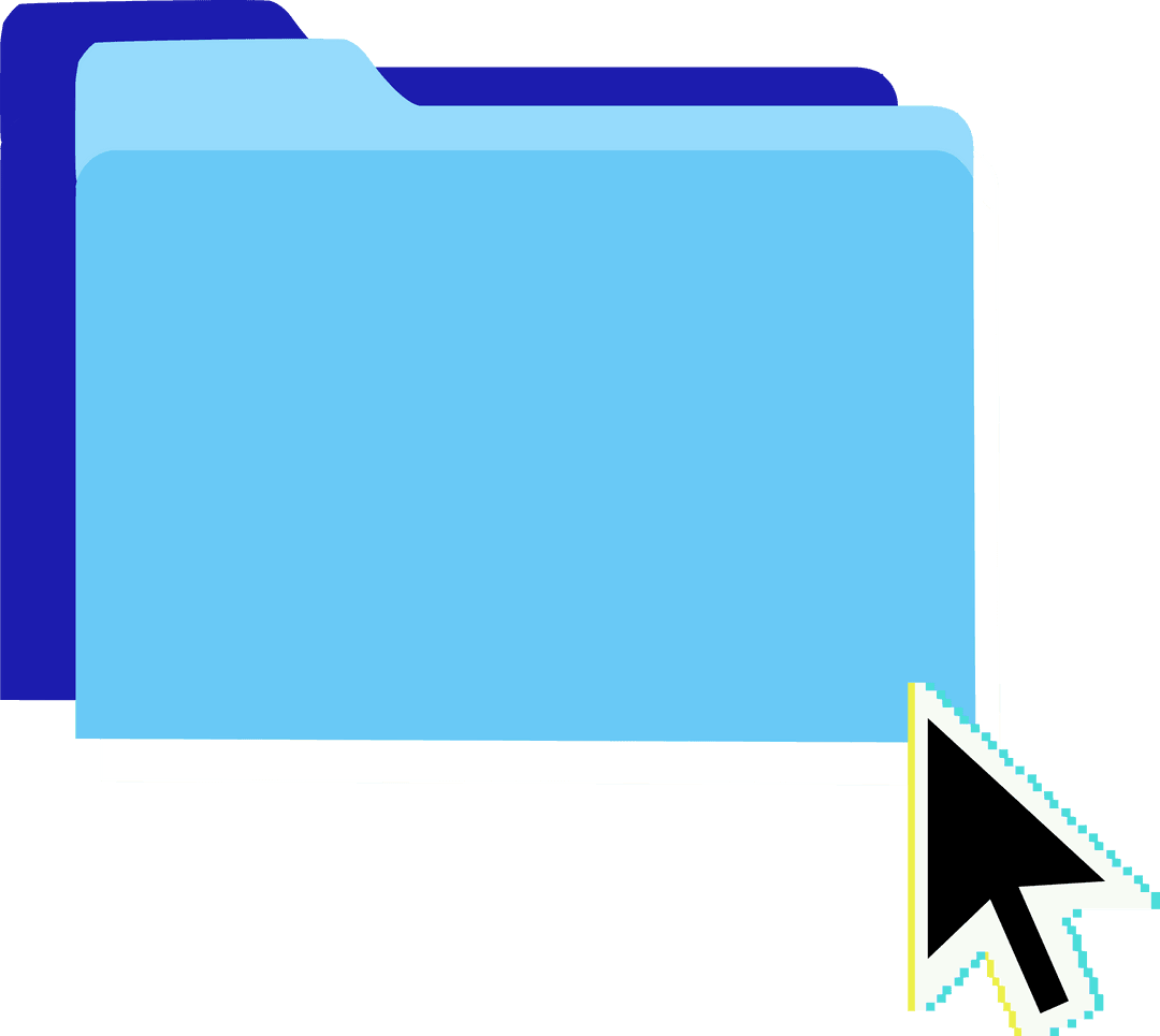 Transparent Digital Folders with Interactive Pointer Cursor - Download Free Stock Images Pikwizard.com