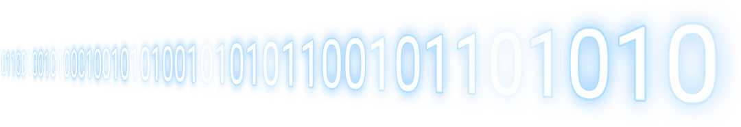 Binary code illustration on transparent background