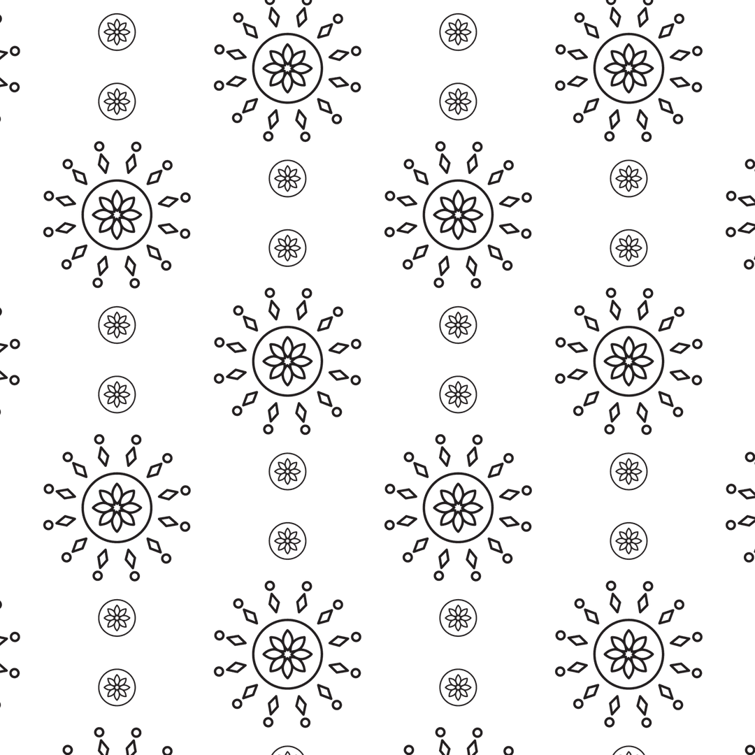 Contemporary Black Pattern Repeated Design Transparent Background