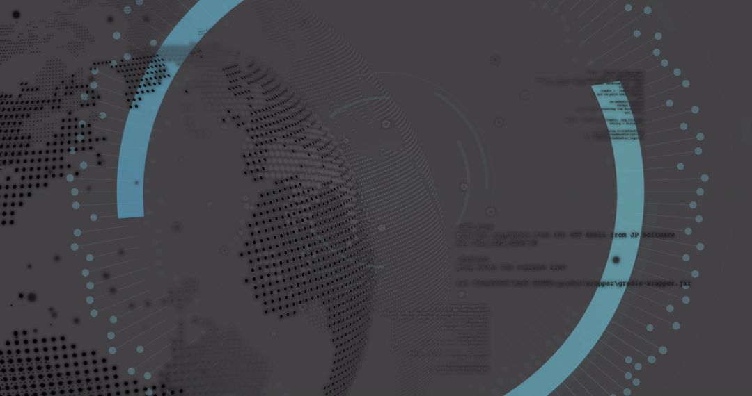 Futuristic Cybersecurity Digital Interface with Globe and Data